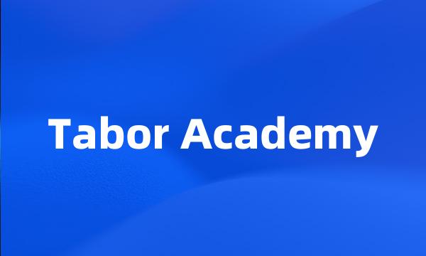 Tabor Academy