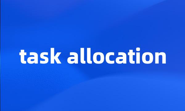 task allocation