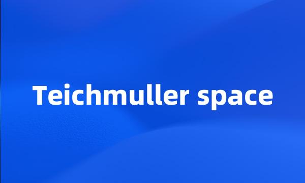 Teichmuller space