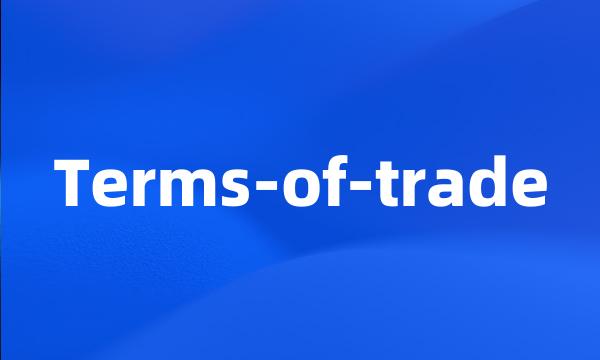 Terms-of-trade