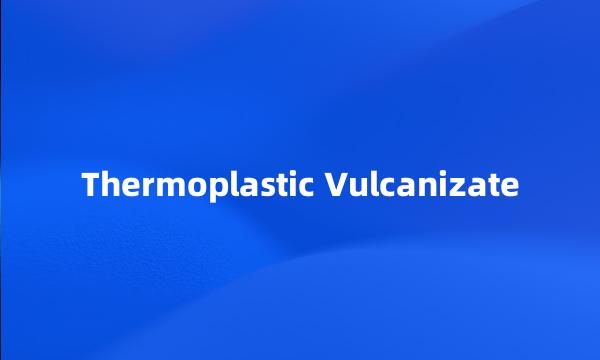 Thermoplastic Vulcanizate