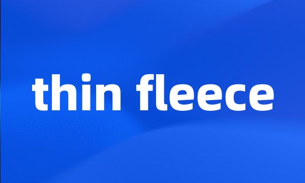 thin fleece