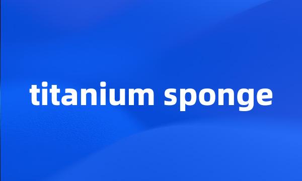 titanium sponge