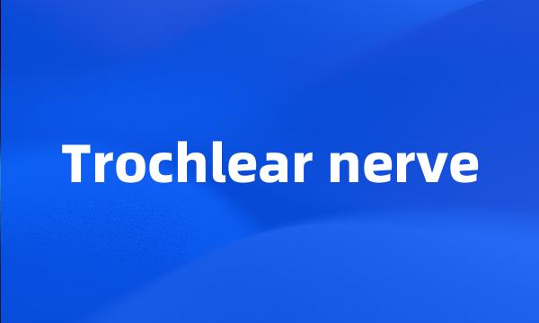 Trochlear nerve