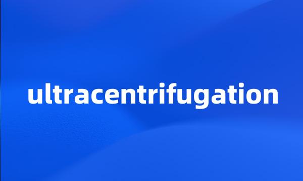 ultracentrifugation