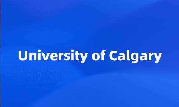 University of Calgary