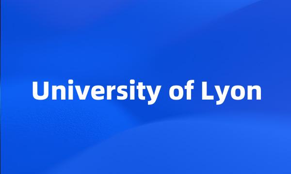 University of Lyon