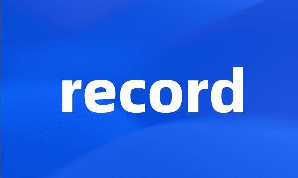 record