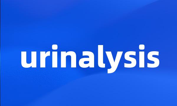 urinalysis