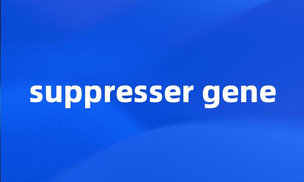 suppresser gene