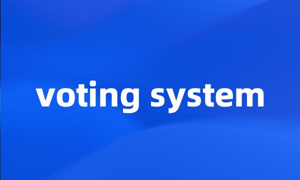 voting system