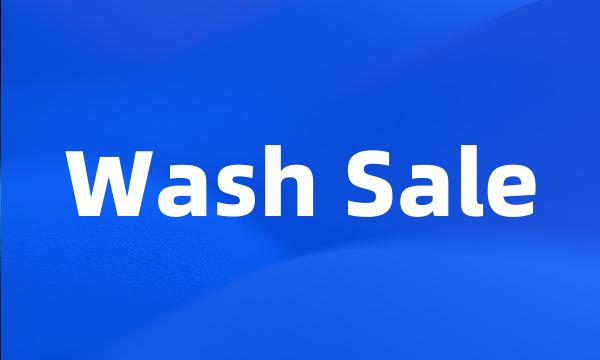 Wash Sale