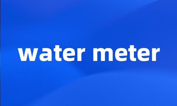 water meter