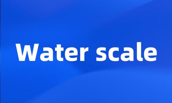 Water scale