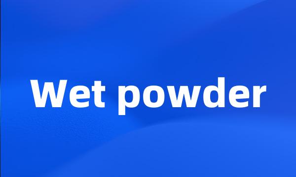 Wet powder