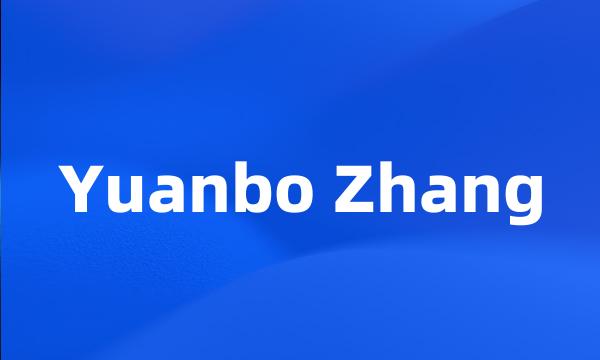 Yuanbo Zhang