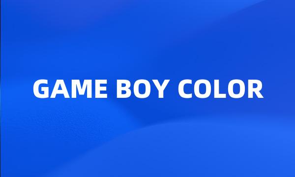 GAME BOY COLOR