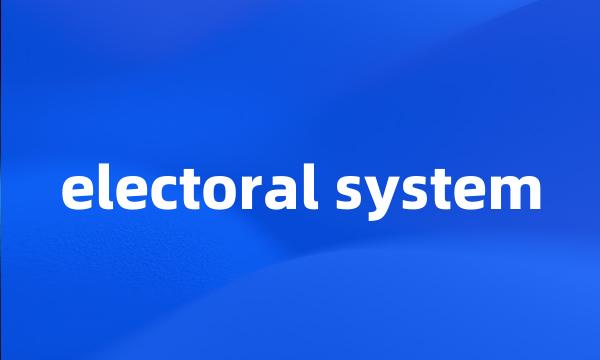 electoral system