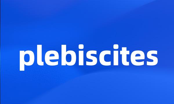 plebiscites