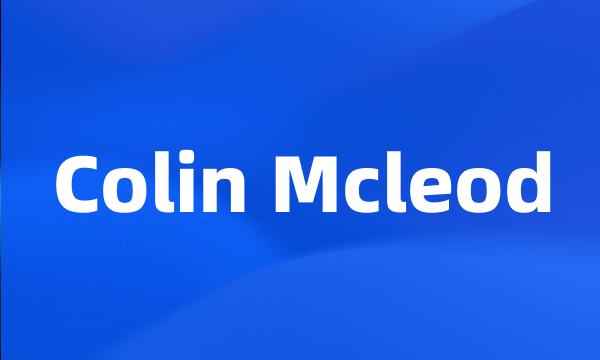 Colin Mcleod