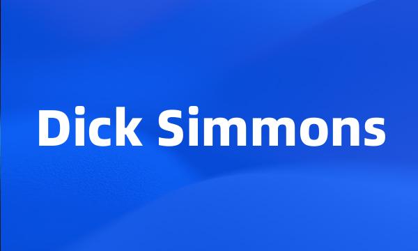 Dick Simmons