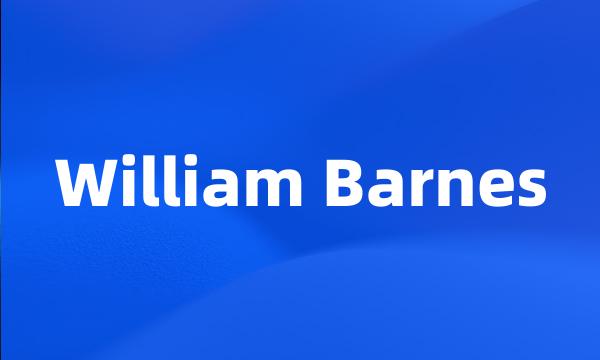 William Barnes