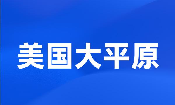 美国大平原