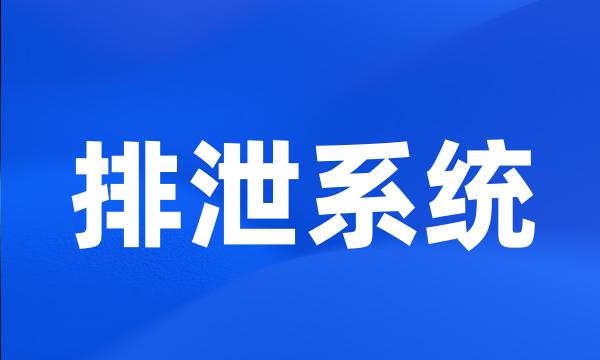 排泄系统