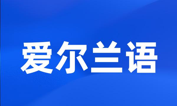 爱尔兰语