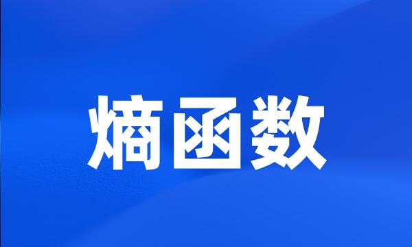 熵函数