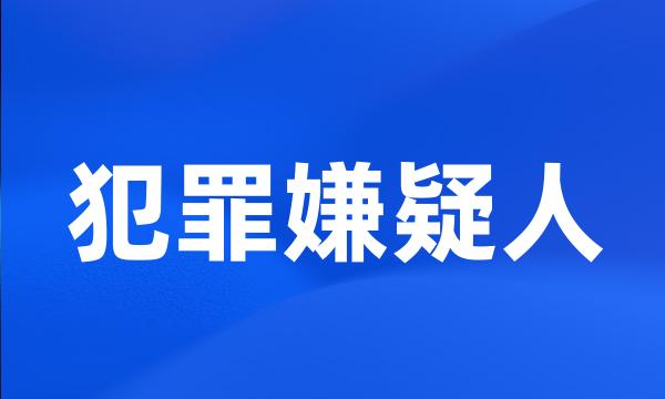 犯罪嫌疑人