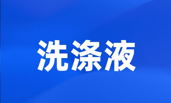 洗涤液