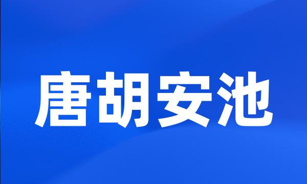 唐胡安池