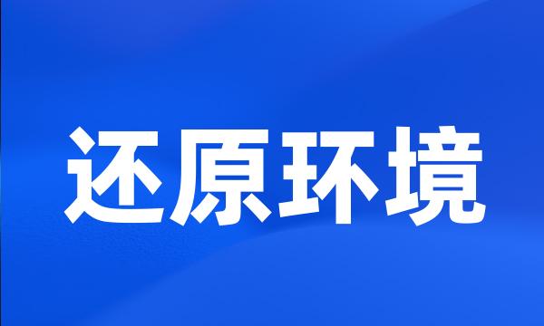 还原环境