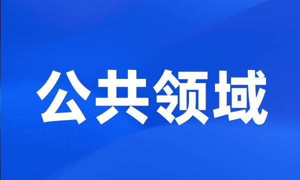 公共领域