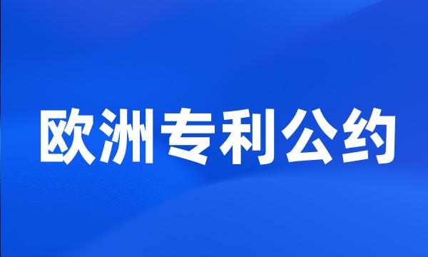 欧洲专利公约