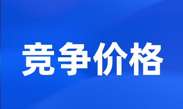 竞争价格