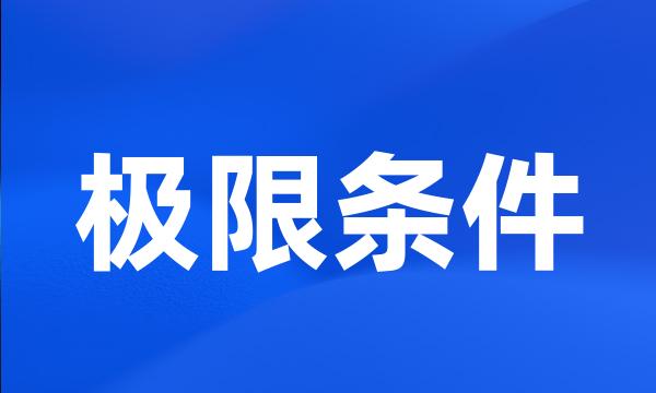 极限条件