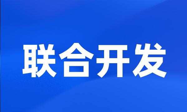 联合开发