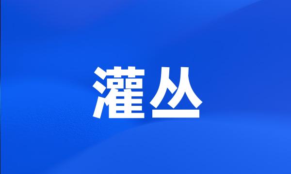 灌丛