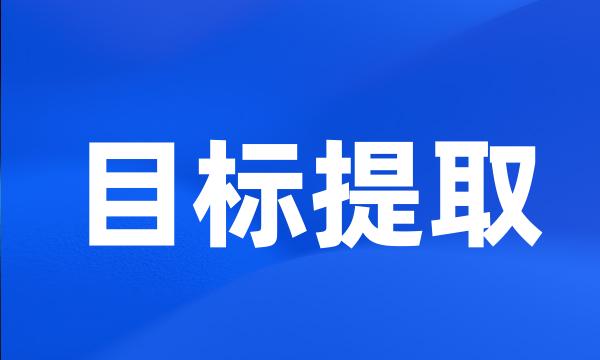 目标提取