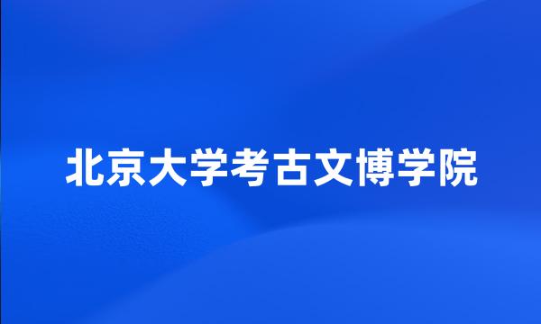 北京大学考古文博学院