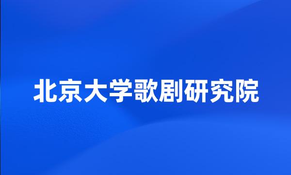 北京大学歌剧研究院