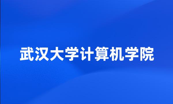 武汉大学计算机学院