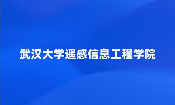 武汉大学遥感信息工程学院