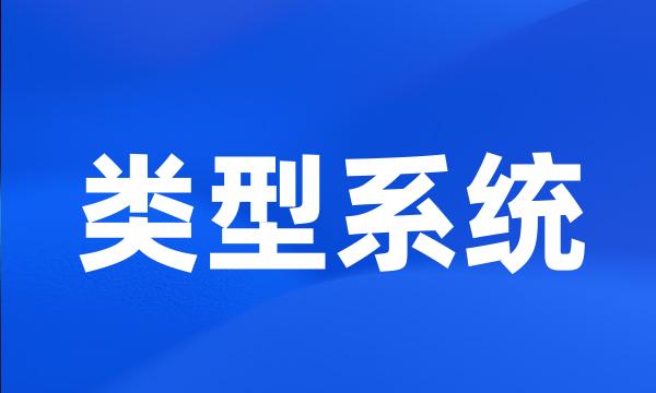 类型系统