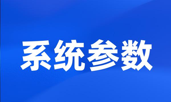 系统参数