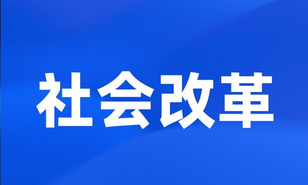 社会改革