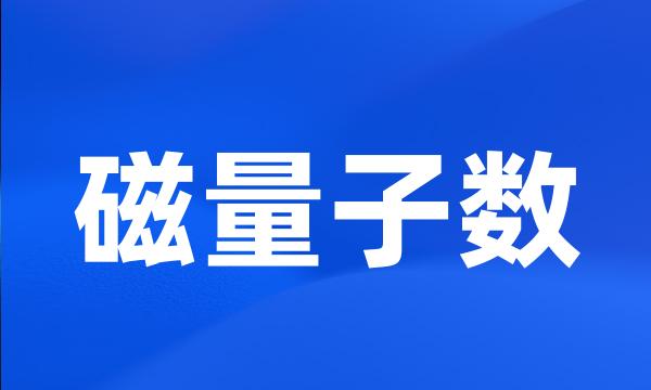 磁量子数