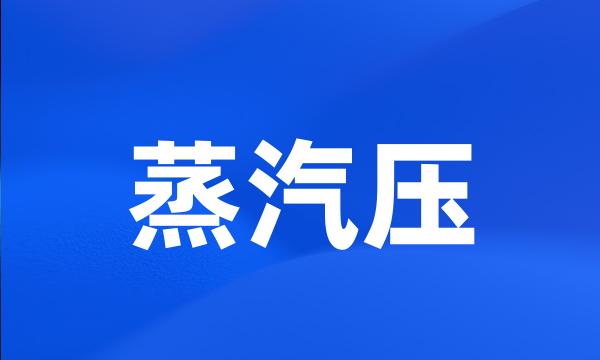 蒸汽压